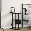 Cabinet De Chevet Avec Tiroir Chêne Noir 41.5 X 26 X 60.5 Cm Vidaxl