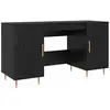 vidaXL Bureau Chêne noir 140 x 50 x 75 cm Bois composite