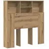 vidaXL Cabinet de Tête de Lit chêne artisanal 100 x 19 x 103.5 cm