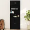 vidaXL Meuble mural Chêne noir 80 x 42.5 x 40 cm Bois d'ingénierie
