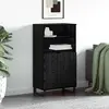 vidaXL Haut Armoire Noir 60 x 36 x 110 cm Bois d'ingénierie
