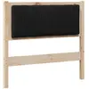 vidaXL Tête de lit capitonnée avec tête de lit Marron 90 cm Pin massif