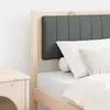 vidaXL Tête de lit capitonnée Marron 75 cm Bois de pin massif et tissu