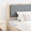 vidaXL Tête de lit capitonnée Marron 90 cm Bois de pin massif et tissu