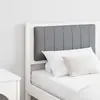 vidaXL Tête de lit capitonnée Blanc 150 cm Bois de pin massif et tissu