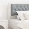 vidaXL Tête de lit Autre Blanc et gris clair 90 cm Bois massif en pin