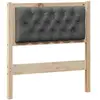 vidaXL Tête de lit Autre marron et gris foncé 80 cm Bois massif en pin