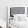 vidaXL Tête de lit capitonnée Blanc 140 cm Bois de pin massif et tissu