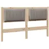 vidaXL Tête de lit capitonnée avec tête de lit Marron 140 cm