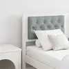 vidaXL Tête de lit Autre Blanc et gris clair 140 cm Bois massif en pin