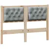 vidaXL Tête de lit Marron et gris clair 135 cm Bois massif en pin