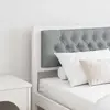 vidaXL Tête de lit Autre Blanc et gris clair 180 cm Bois massif en pin