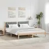 vidaXL Cadre de lit avec tête de lit Gris clair 160 x 200 cm tissu