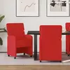 vidaXL Chaises de Salle à Manger avec Roues 2 pcs Rouge Simili cuir