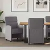 vidaXL Chaise de salle à manger 2 pcs Gris 58 x 65 x 98 cm Similicuir
