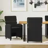vidaXL Chaises de Salle à Manger avec Roues 2 pcs Noir 58 x 65 x 98 cm