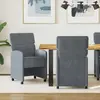vidaXL Chaises de Salle à Manger avec Roues 2 pcs Gris foncé Velours