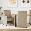 vidaXL Chaises de Salle à Manger avec Roues 2 pcs Gris clair