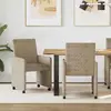 vidaXL Chaises de Salle à Manger avec Roues 2 pcs Gris clair