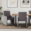 vidaXL Chaise de salle à manger 2 pcs Gris 57 x 66 x 94 cm Similicuir