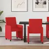 vidaXL Chaises de Salle à Manger avec Roues 2 pcs Rouge Faux cuir