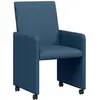 vidaXL Chaises de Salle à Manger avec Roues 2 pcs Bleu 57 x 66 x 94 cm
