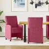 vidaXL Chaises de Salle à Manger avec Roues 2 pcs Bordeaux Velours