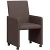 vidaXL Chaise de salle à manger 2 pcs brun foncé 57 x 66 x 94 cm Tissu