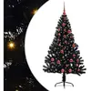 vidaXL Vidaxl Sapin De Noël Artificiel Pré-Éclairé Noir 150 Cm Pvc