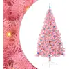 vidaXL Vidaxl Sapin De Noël Artificiel Pré-Éclairé Rose 210 Cm Pvc