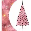 vidaXL Vidaxl Sapin De Noël Artificiel Pré-Éclairé Rose 210 Cm Pvc