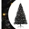 vidaXL Vidaxl Sapin De Noël Artificiel Pré-Éclairé Noir 240 Cm Pvc