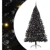 vidaXL Vidaxl Sapin De Noël Artificiel Pré-Éclairé Noir 240 Cm Pvc