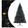 vidaXL Vidaxl Sapin De Noël Artificiel Pré-Éclairé Noir 240 Cm Pvc