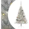 vidaXL Vidaxl Sapin De Noël Artificiel Pré-Éclairé Argent 120 Cm Pet