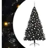vidaXL Vidaxl Sapin De Noël Artificiel Pré-Éclairé Noir 240 Cm Pvc