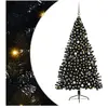 vidaXL Vidaxl Sapin De Noël Artificiel Noir 210 Cm Pvc