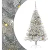 vidaXL Vidaxl Sapin De Noël Artificiel Pré-Éclairé Argent 150 Cm Pet