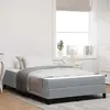 vidaXL Lit à ressorts Autre Gris clair 120 x 200 cm tissu