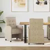 vidaXL Chaises de Salle à Manger avec Roues 2 pcs Gris clair