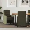 vidaXL Chaises de Salle à Manger avec Roues 2 pcs Vert armée