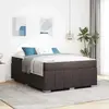 vidaXL Cadre de lit Marron foncé 160 x 200 cm tissu