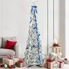 Prolenta Maison Exclusive - Sapin de Noël artificiel, blanc, 210 cm, en PVC