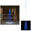 vidaXL Sapin de Noël sur mât de drapeau 108 LED Bleues 180 cm - Arbre ...