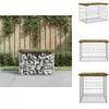 vidaXL Banc de jardin design gabion 63x44x42 cm bois de pin imprégné -...