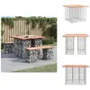 vidaXL Banc jardin design gabion 100x102x72 cm bois massif de douglas ...
