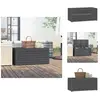 Boîte de jardin gris 101x50,5x46,5 cm bois massif de pin - Coffre De Jardin - Rangement Extérieur - Meuble De Jardin - Coffre De Rangement - Bois