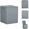 vidaXL Boîte de rangement de jardin 90 l Gris pp Rotin - Boîte De Rang...