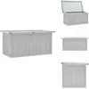 Vidaxl - Boîte de rangement de jardin Gris 129x67x65 cm - Boîte De Rangement Jardin - Coffre De Jardin - Rangement Exterieur - Coffre De Jardin Gris