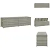 Vidaxl - Boîte de rangement de jardin résine tressée 200x50x60 cm gris...